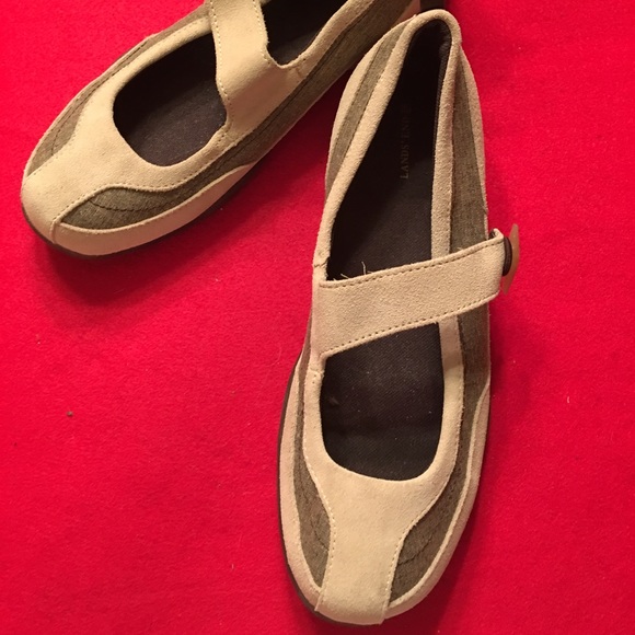 Lands' End Shoes Lands End Mary Jane Trekkers Tan Flats 85b Poshmark